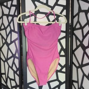 NWOT Trendy Pink Bandeau Swimsuit